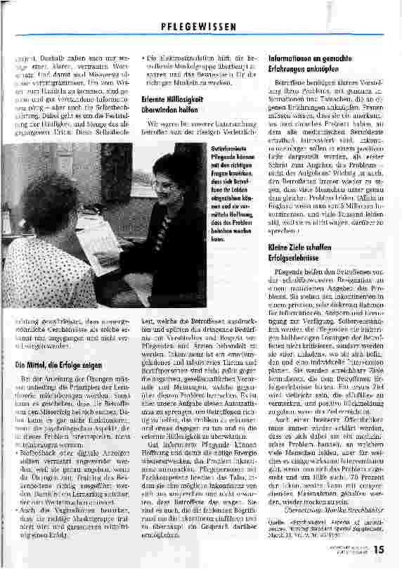 Vorschauseite 3: Inkontinenz - das versteckte Leiden Eine Umfrage bei englischen Frauen zeigt wichtige Ergebnisse
