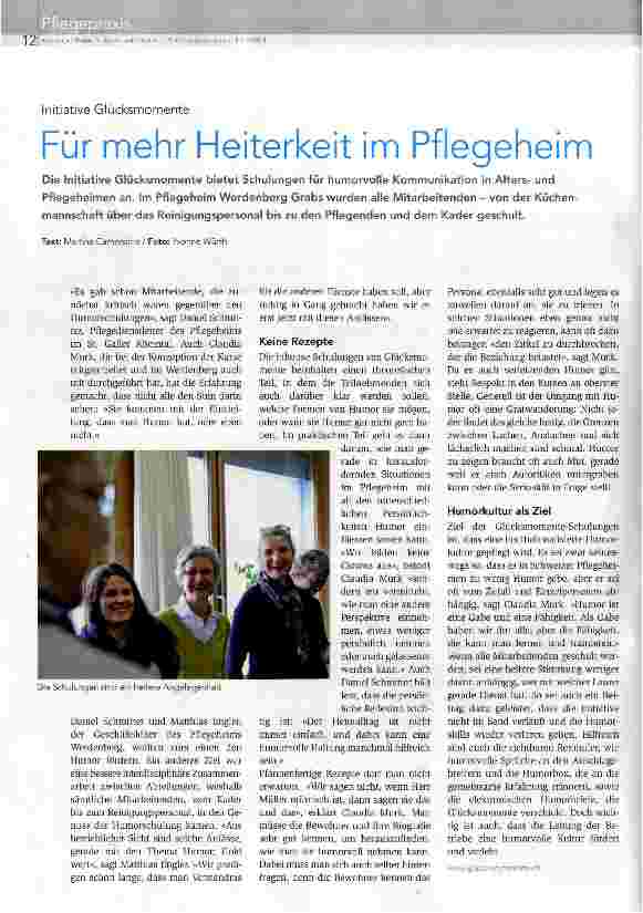 Vorschauseite 1: Für mehr Heiterkeit im Pflegeheim