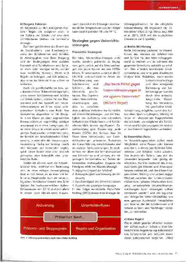 Vorschauseite 3: Unterrichtsstörungen