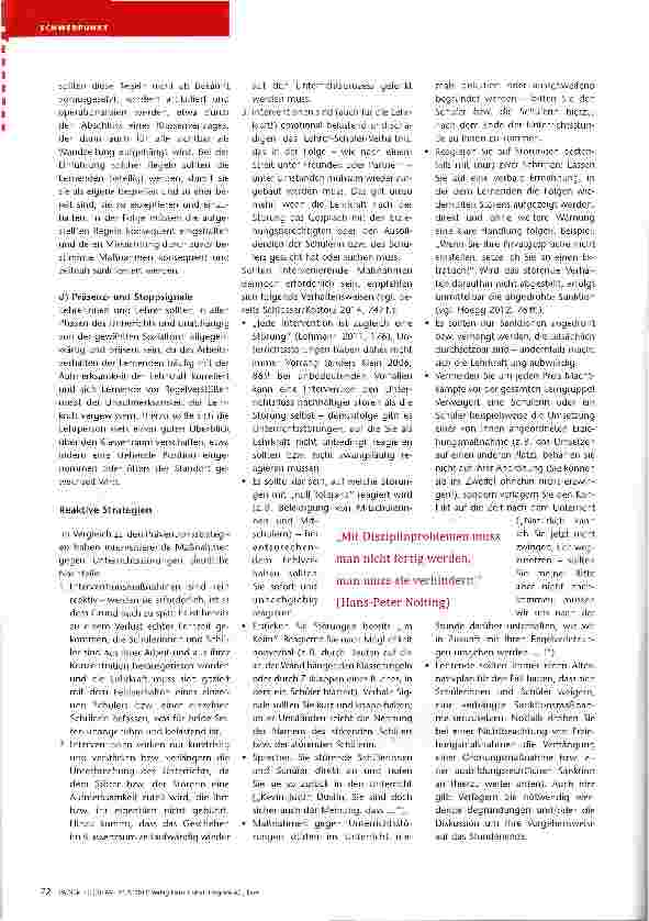 Vorschauseite 4: Unterrichtsstörungen