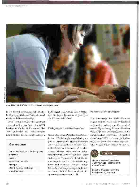 Vorschauseite 2: Weltverband Physiotherapie