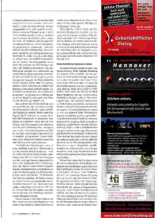 Vorschauseite 4: 10. International Normal Labour and Birth Research Conference Strategie und Spiel