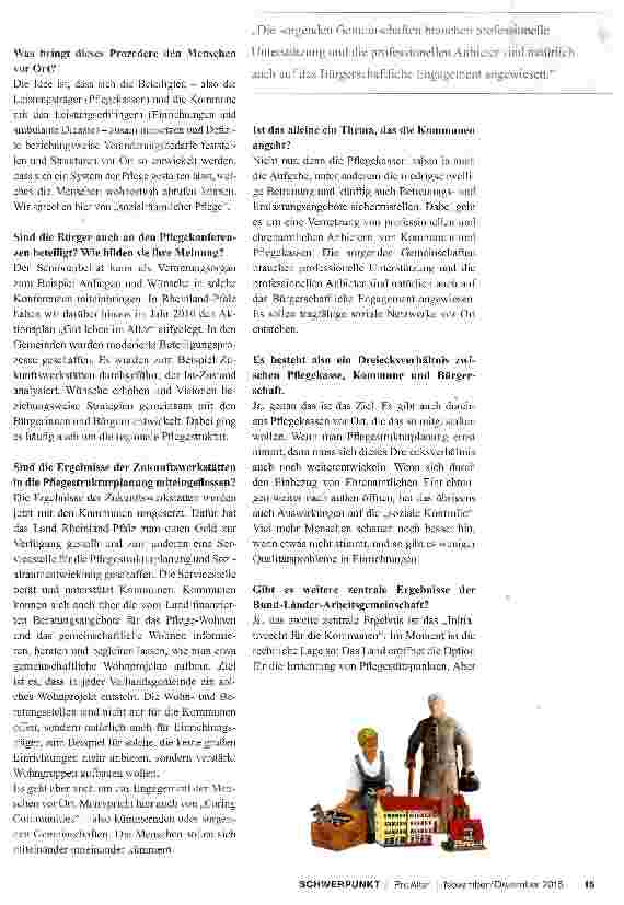 Vorschauseite 2: Nötiger Dialog: Kommunen und Pflegekassen