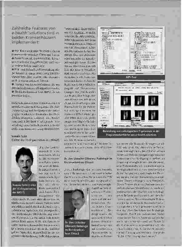 Vorschauseite 2: DER KRANKENHAUSÜBERGREIFENDE EINSATZ DER ELEKTRONISCHEN PATIENTENAKTE E-HEAITH .SOLUTIONS MIT EINEM MASTER PATIENT INDEX (MPI)