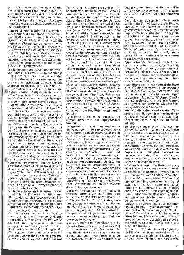 Vorschauseite 3: Diabetes mellitus 17. Folge: Komplikationen der Zuckerkrankheit 6. Die diabetische Nervenerkrankung.