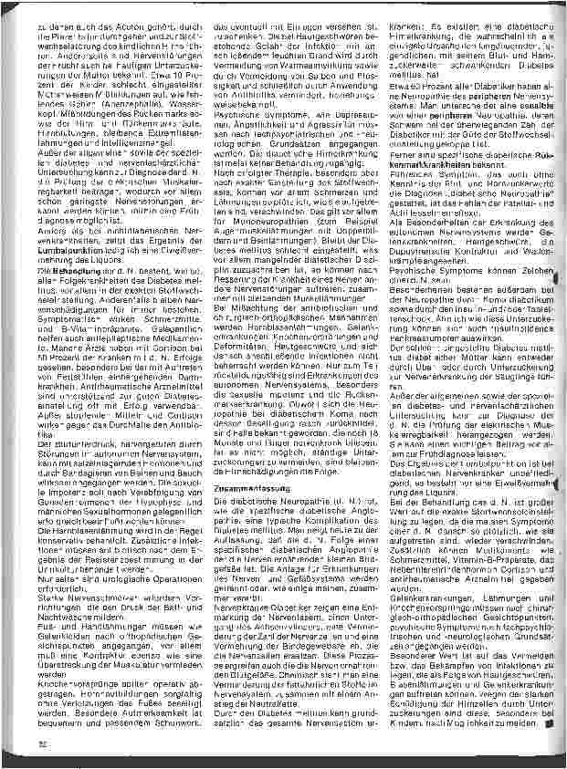 Vorschauseite 4: Diabetes mellitus 17. Folge: Komplikationen der Zuckerkrankheit 6. Die diabetische Nervenerkrankung.