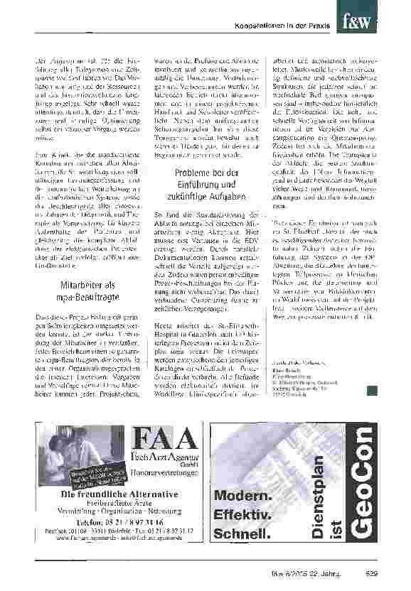 Vorschauseite 2: Kooperationen in der PraxisDas St. - Elisabeth - Hospital Gütersloh legt Zwischenbericht über die Anwendung von IT-Workflowsystemen vor