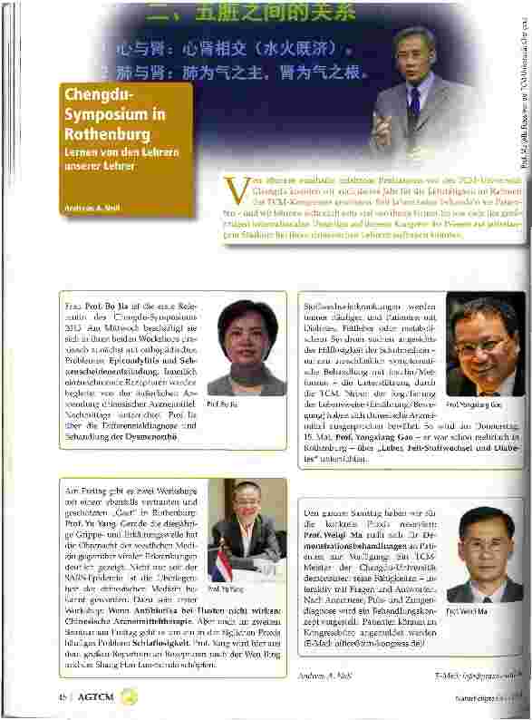 Vorschauseite 1: Chengdu-Symposium in Rothenburg