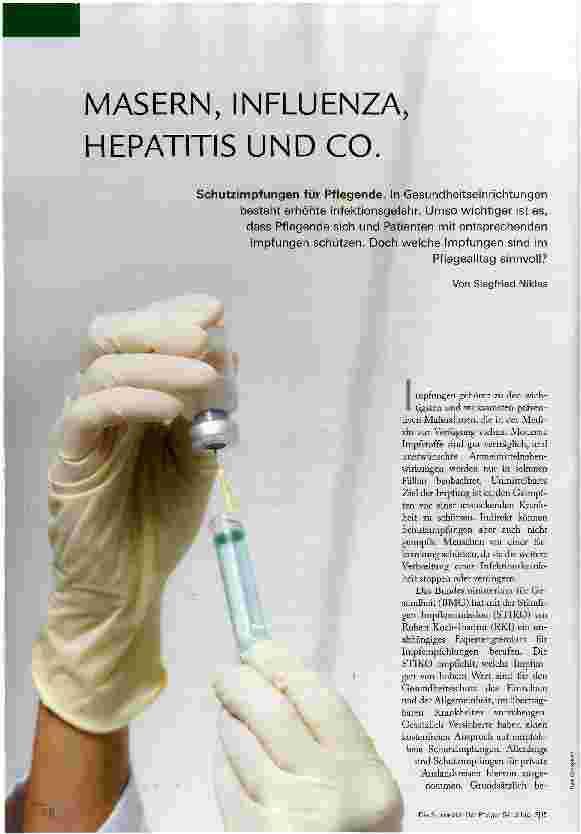 Vorschauseite 1: MASERN, INFLUENZA, HEPATITIS UND CO.