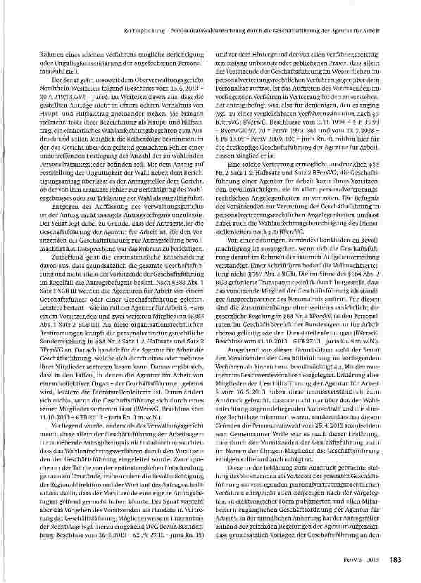 Vorschauseite 2: Personalratswahlanfechtung durch die Geschäftsführung der Agentur für Arbeit