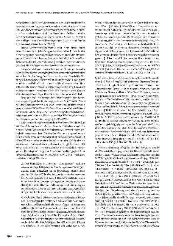 Vorschauseite 3: Personalratswahlanfechtung durch die Geschäftsführung der Agentur für Arbeit