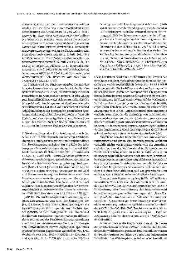 Vorschauseite 5: Personalratswahlanfechtung durch die Geschäftsführung der Agentur für Arbeit
