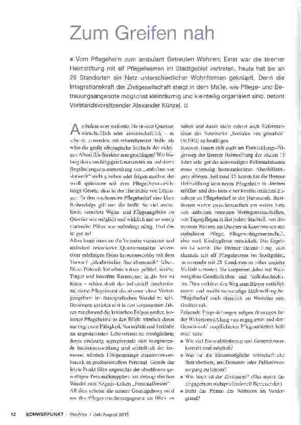 Vorschauseite 1: Zum Greifen nah