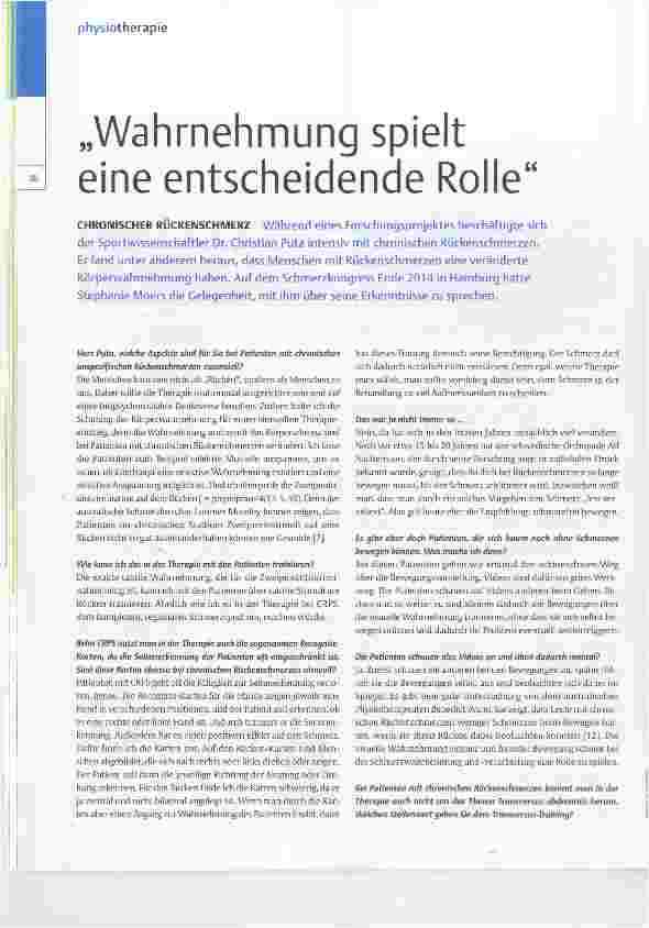 Vorschauseite 1: Wahrnehmung spielt eine entscheidende Rolle