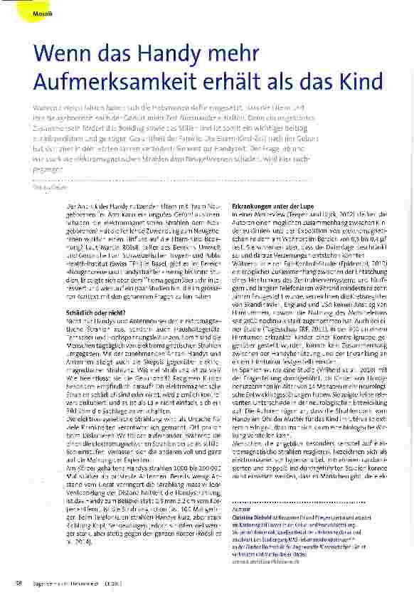 Vorschauseite 1: Wenn das Handy mehr Aufmerksamkeit erhält als das Kind