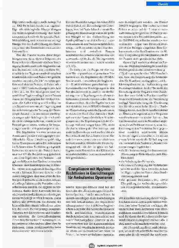 Vorschauseite 4: Compliance mit hygienischen Rechtsvorschriften und Richtlinien in medizinischen Einrichtungen - aus Sicht eines Gesundheitsamtes