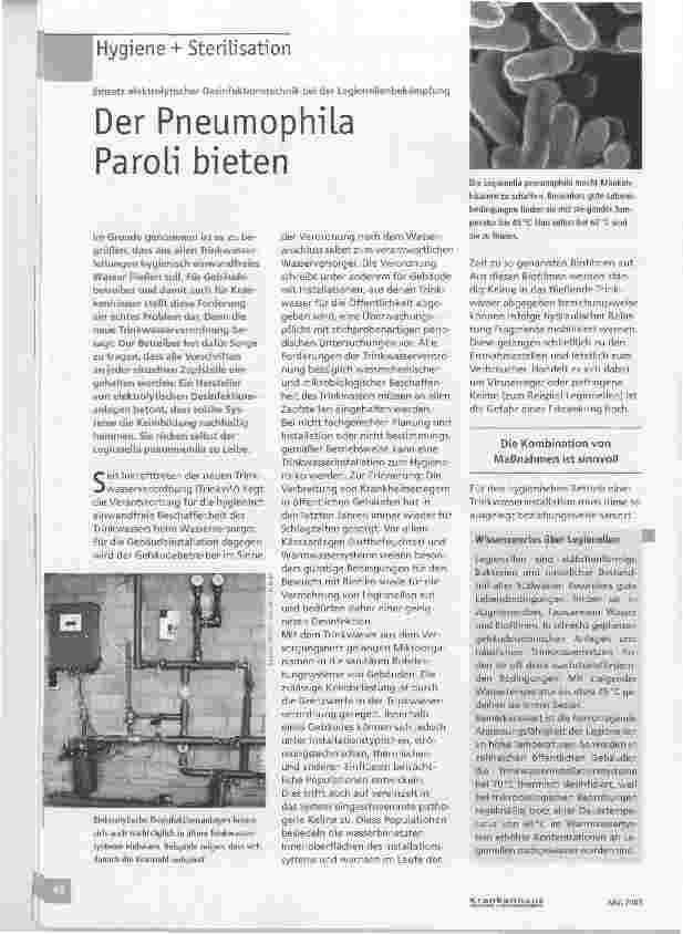 Vorschauseite 1: Der Pneumophila Paroli bieten