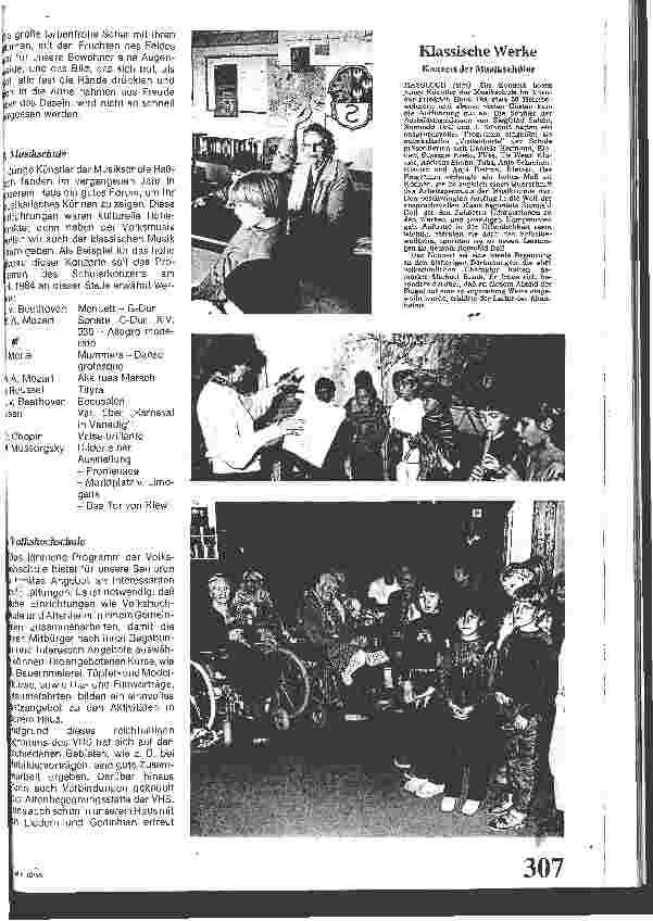 Vorschauseite 4: Zusammenarbeit mit Kindergärten, Schulen, Musikschule und Volkshochschule