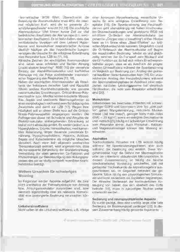 Vorschauseite 3: Weaning bei Langzeitbeatmung