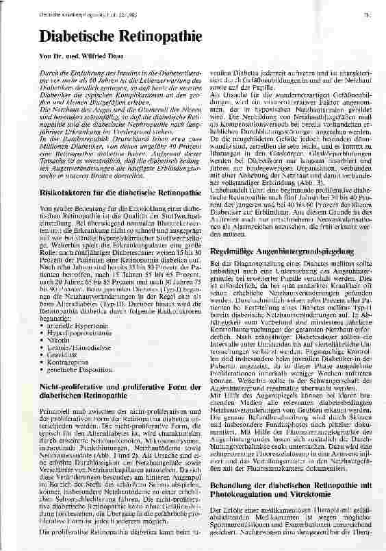 Vorschauseite 1: Diabetische Retinopathie