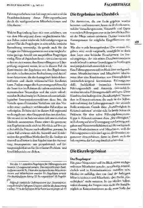 Vorschauseite 3: Standfestigkeit in KrisensituationenFÜHRUNGSKOMPETENZ - EIN BALANCEAKT ZWISCHEN FÜRSORGE, SACHLICHKEIT UND AUTORITÄT
