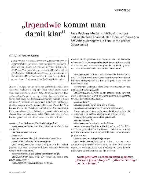 Vorschauseite 1: Irgendwie kommt man damit klar