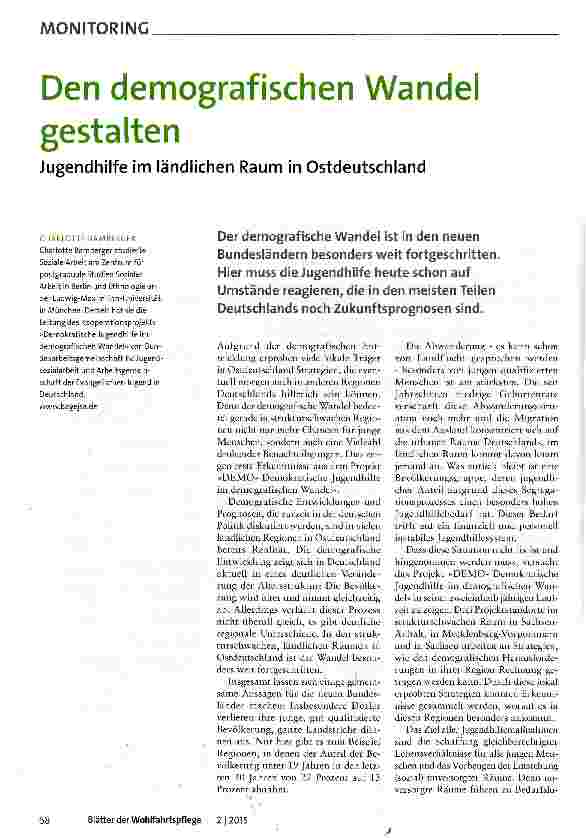 Vorschauseite 1: Den demografischen Wandel gestalten