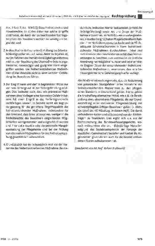 Vorschauseite 6: Freiheitsentziehende Maßnahmen im Sinne des § 1906 Abs. 4 BGB (hier: Verschließen der Eingangstür)BGB§ 1906 Abs. 4