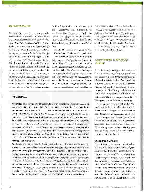 Vorschauseite 2: Aggressionen in der Physiotherapie