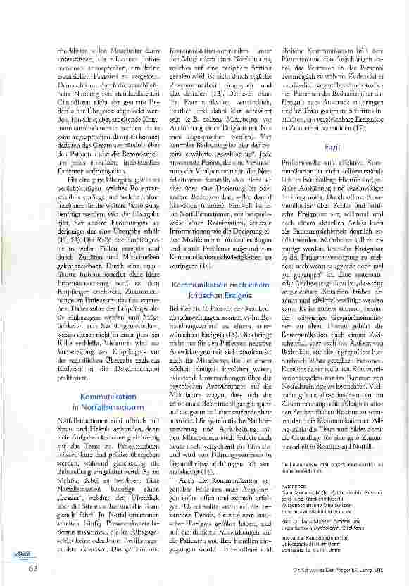 Vorschauseite 3: EFFEKTIVE KOMMUNIKATION FÜR MEHR PATIENTENSICHERHEIT