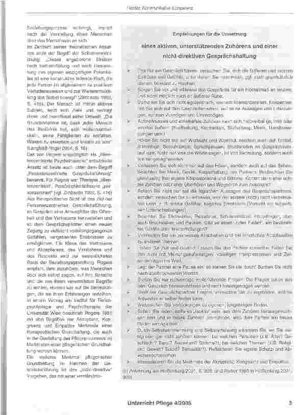 Vorschauseite 4: Kommunikative Kompetenz als Komponente beruflicher Handlungskompetenz im Berufsfeld Pflege