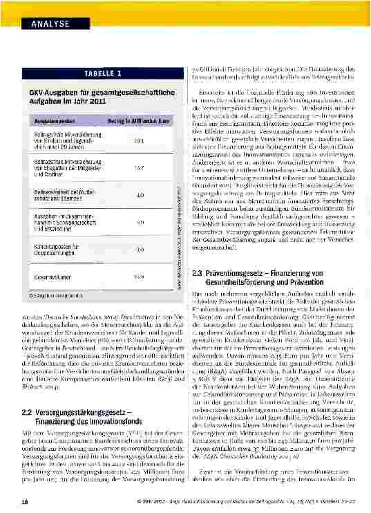 Vorschauseite 3: Haushaltssanierung auf Kosten der Beitragszahler: Ein Trend verstetigt sich