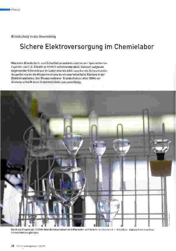 Vorschauseite 1: Sichere Elektroversorgung im Chemielabor
