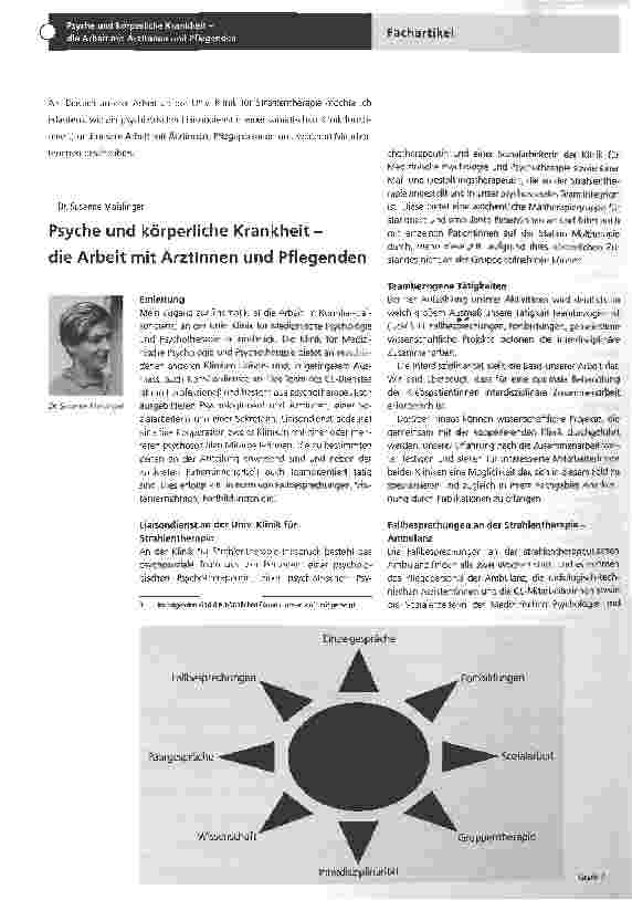 Vorschauseite 1: Psyche und körperliche Krankheit-die Arbeit mit Ärztinnen und Pflegenden