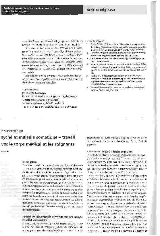 Vorschauseite 4: Psyche und körperliche Krankheit-die Arbeit mit Ärztinnen und Pflegenden