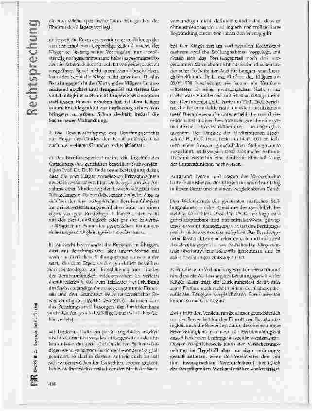 Vorschauseite 3: Zum Beweis der Berufsunfähigkeit