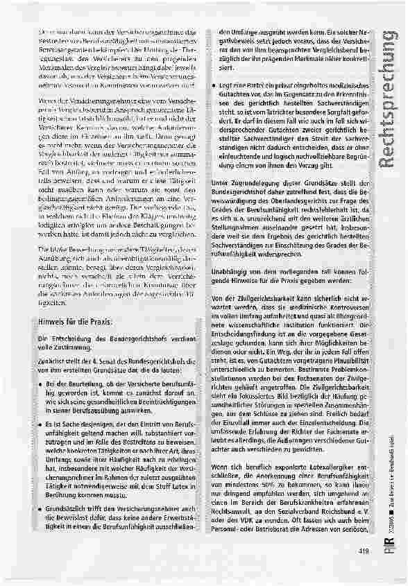 Vorschauseite 4: Zum Beweis der Berufsunfähigkeit