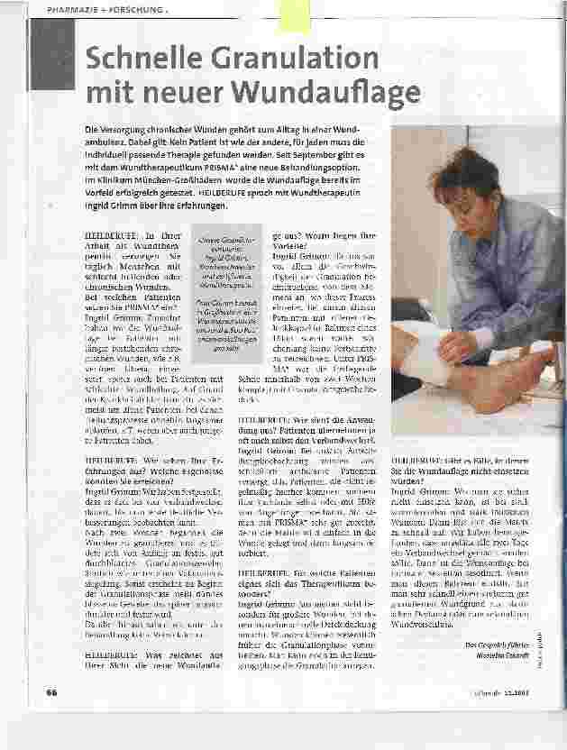 Vorschauseite 1: Schnelle Granulation mit neuer Wundauflage