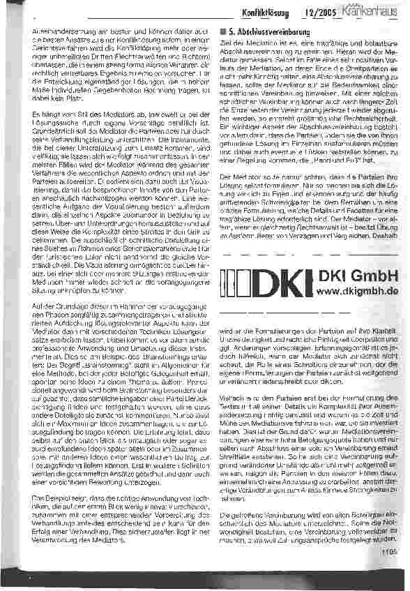 Vorschauseite 3: Mediation im Krankenhaus