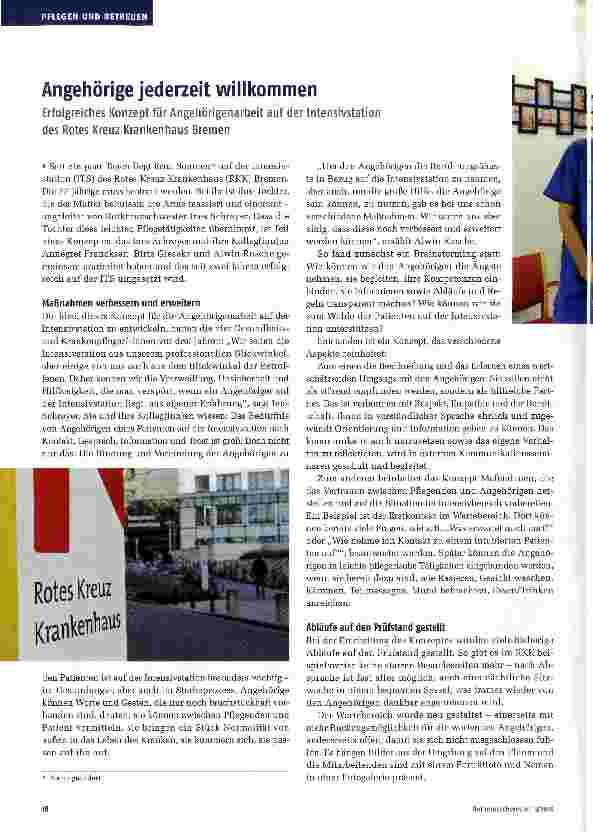 Vorschauseite 1: Angehörige jederzeit willkommen