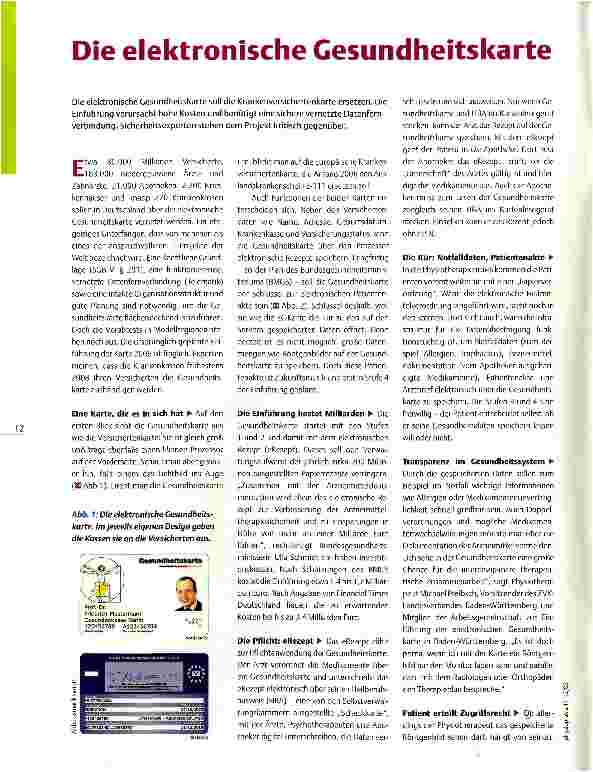 Vorschauseite 1: Die elektronische Gesundheitskarte