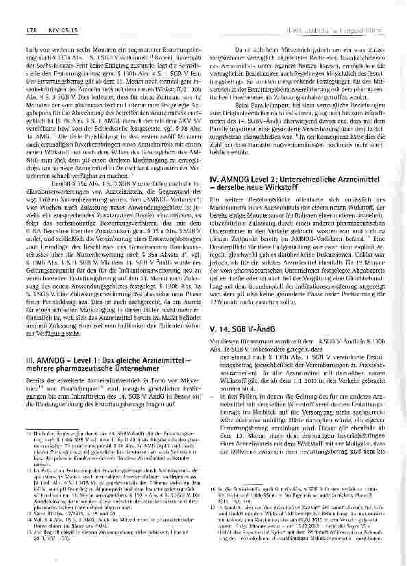Vorschauseite 2: „AMNOG für Fortgeschrittene: Die Vergütung von Weiterentwick-lungen mit neuen Wirkstoffen nach dem 14. SGB V-ÄndG