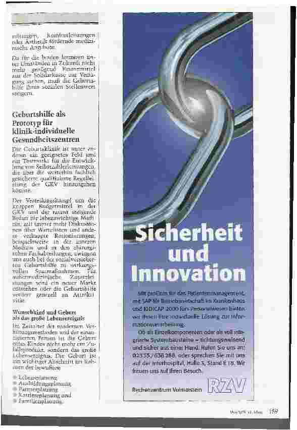 Vorschauseite 2: Geburtskliniken als Pioniere für das Klinik-Marketing