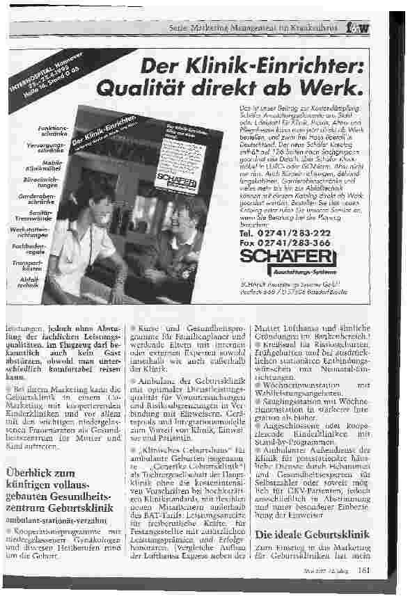 Vorschauseite 4: Geburtskliniken als Pioniere für das Klinik-Marketing