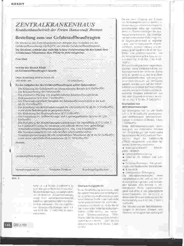 Vorschauseite 3: Die Gefahrstoffverordnung: Ihre Umsetzung im Krankenhaus