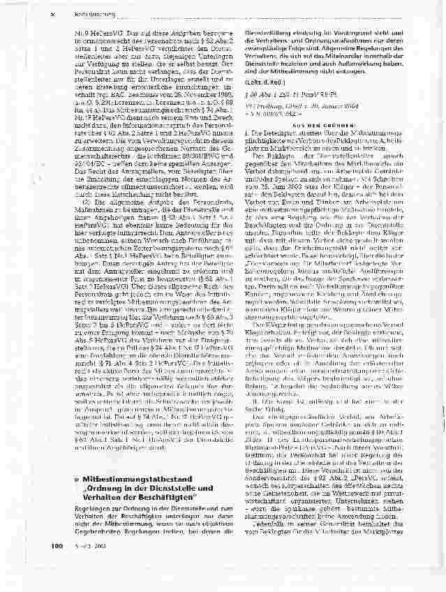 Vorschauseite 4: Initiativrecht des Personalrats bei Einführung technischer Überwachungseinrichtungen
