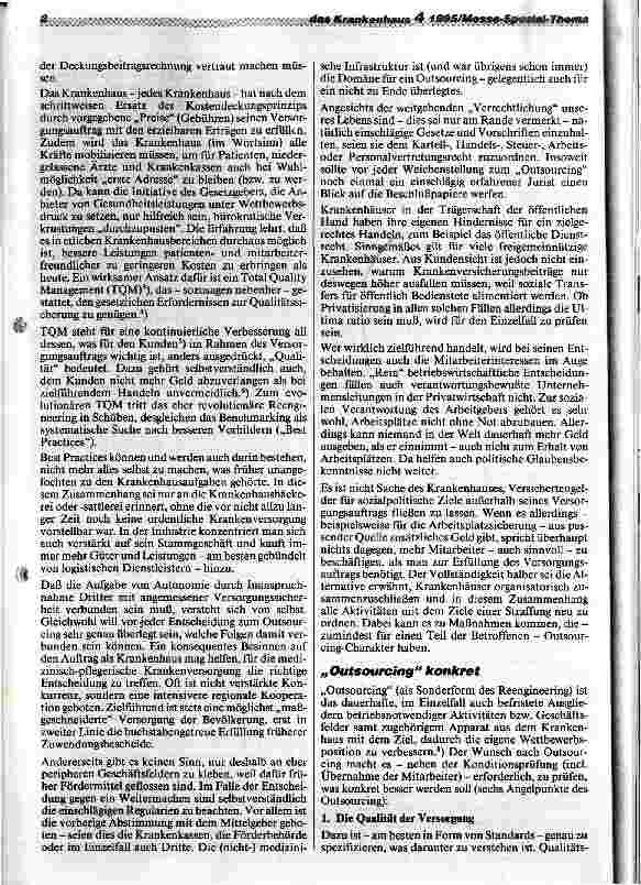 Vorschauseite 2: Outsourcing - ja, aber. ..
