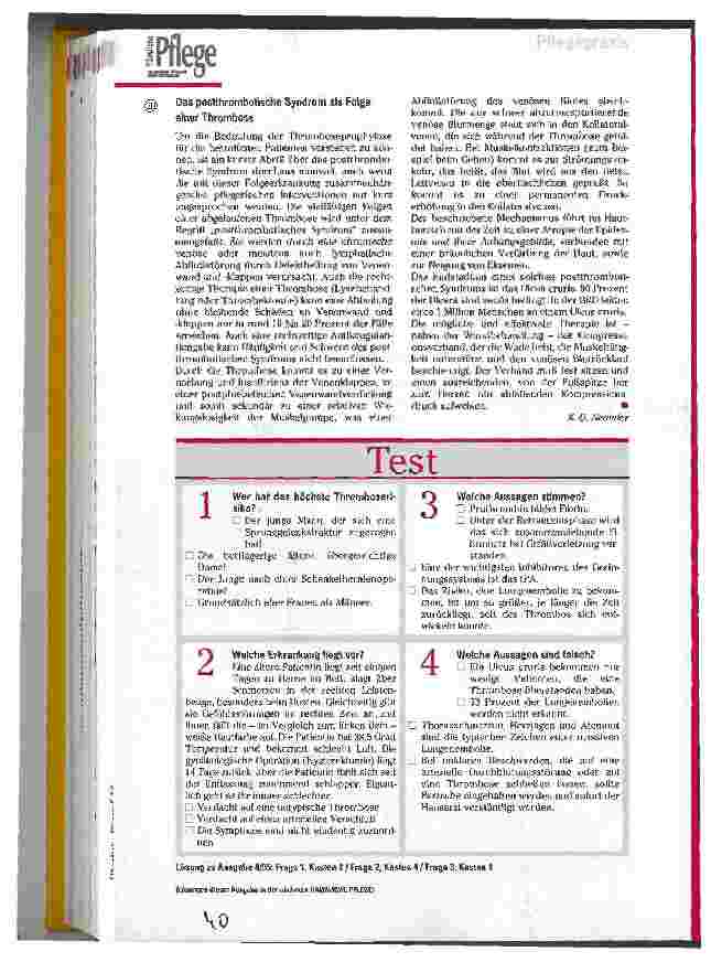 Vorschauseite 4: Zur Entstehung einer Thrombose