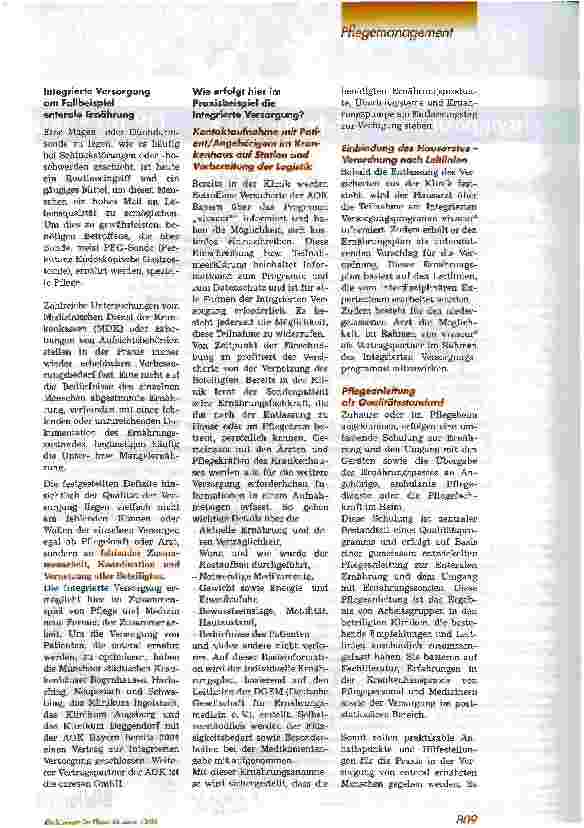 Vorschauseite 2: Hohe Versorgungsqualität durchIntegrierte Versorgung