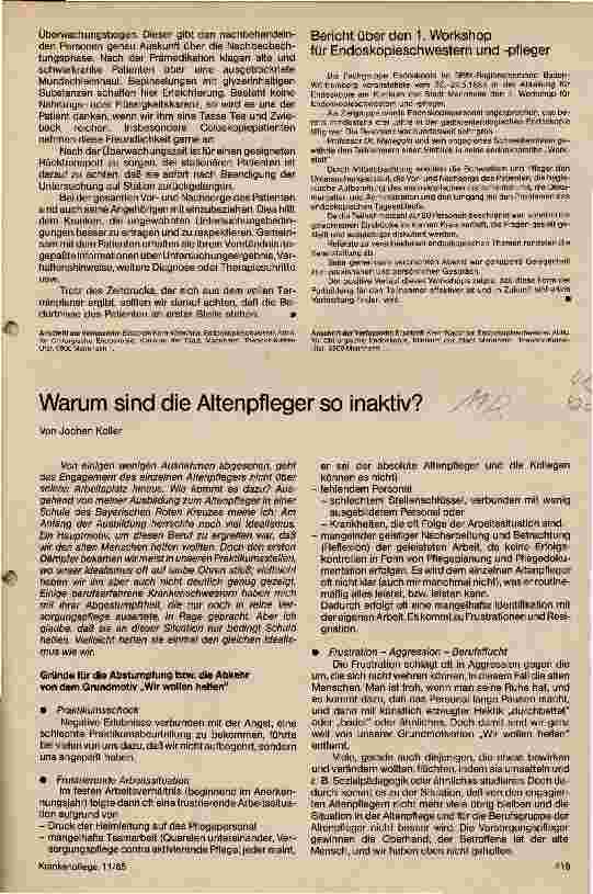 Vorschauseite 3: Vorund Nachsorge des Patienten bei endoskopischen Untersuchungen